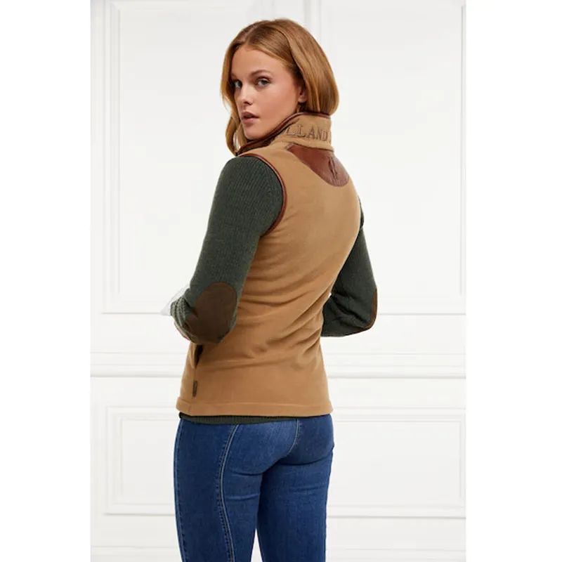 Holland Cooper Country Fleece Gilet - Coffee-1